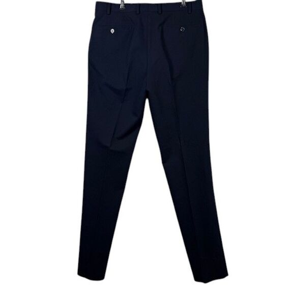 NWT The Suit Shop Navy Blue Dress Slacks Slim Stretch Fit 33 R - Picture 5 of 12